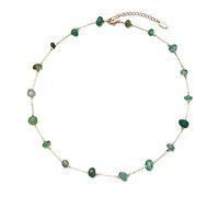 Beaded Choker Necklaces, Handmade Healing Crystal Stone Choker Colorful Bohemian Gemstone Necklaces Gold Summer Beach Choker Necklaces for Women Girls CK-Green-Aventurine