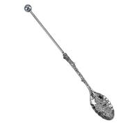 Beaded Coffee Spoon for Dessert and Beverage Long Handle Metal Spoon for Cups Craft Art Design Kitchen Tool Decorative Beaded Dessert Spoon with Elegant Handle Nonrust Steel Coffee Scoops