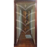 Beaded Curtain Room Divider - Rustic Design Hanging Screen for Home Decor, Versatile String Curtain for Doorways and Windows