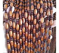 Beaded Door Curtain Wood Bead Hanging Curtain 60x200cm to 100x200cm Retro Room Divider Panel & Fly Screen 45 Strands Decorative Beaded Drapes for Home Decor