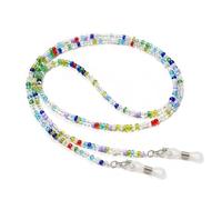 Beaded Eyeglasses Chains ，Colored Eyeglasses Strips for Women,Women’s Beads Eyeglass Ropes，Handmade Eyeglass Lanyards for Women(Green-1)