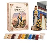 Beaded Figurine Kit - 3D DIY Religious Statue Craft Set, Handmade Desk Ornament Decorative Model Assembly Art Project Spiritual Display Piece | Home Living Room Bedroom Bookshelf Mantel Entryway Decor