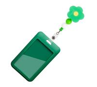Beaded Flower Retractable Sliding Action Badge Protector Water for Corporate Commuting Card Case
