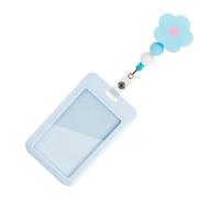 Beaded Flower Retractable Sliding Action Badge Protector Water for Corporate Commuting Card Case