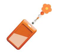 Beaded Flower Retractable Sliding Action Badge Protector Water for Corporate Commuting Multi Size Card Holder