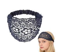 Beaded Headband - Floral Pearl Headwrap,Wide Elastic Boho Headbands,for Wedding Formal Event Daily Wear Holiday Hair Styling