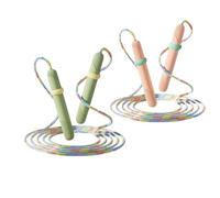 Beaded Jump Rope 1 Pack/2 Pack, Segmented Skipping Rope for Kids Adults, Adjustable Tangle-Free Toddler Jumping Rope for Fitness Exercise Training