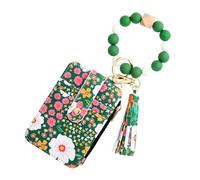 Beaded Keychains Pouch - Beaded Tassel Keyrings Bag for Credit Card - Keychains Wallet with Bracelet for Traveling, Business Trip, Party, Daily Life