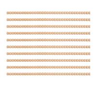 Beaded Moulding - Decorative Wood Border Half Profile Unfinished Smooth Strips 40cm with Ten Pieces | Classic Decorative Accessory for Window Door Shelf Wall Frame