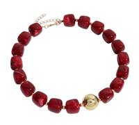 Beaded Necklace Fashionable And Versatile A Must Have For Summer Showcases Unique Personality Fresh And Elegant Perfectly Complements Your Beauty (Red, 43cm)