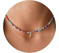 Beaded Necklace Letter Pendant Necklace Fashion Clavicle Chain Beaded Suitable For Formal And Casual Looks Neck Jewelry