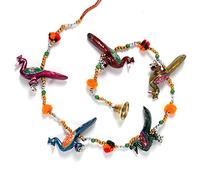 Beaded Peacock Hota Wall / Door Hanging with Bell