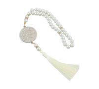 Beaded Pearls Wristband Featuring Artistic Tassels Embellishment Ideal for Layering and Everyday Accessorizing Stone Imitation