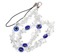 Beaded Phone Charm Lanyard Lost Mobile Phone Chain with Natural Crystal Stones Stylish Wrist Strap Comfortable Touch and Durable Design