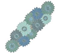 Beaded Runner 36 inch - 13x36 Inch Glass Beads & Polyester Beaded Runners Durable, Stain -Resistant Home & Outdoor , Special Occasions, Dining - Decorative Centerpiece Accent(Blue) - ALPHA Living HOME