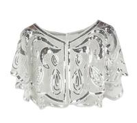 Beaded Sequins Shawl Elegant Cape Women's 1920s Evening Cape Bolero Flapper Cover Up Short Shiny Cover Ups Retro Gatsby Bridal Wedding Party Costume Accessories