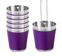 Beaded Shot Glass Stainless Steel Cup Chain Necklace Portable Drinking