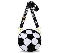 Beaded Sports Purse for Women Baseball Football Crossbody Purse Game Day Shoulder Bag Football Baseball Mom Fans Gifts, Multicolor, Style H