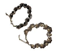 Beaded Stainless Steel Tarnish Resistant Sturdy Design Edgy Twisted Bead Unique Unisex Cold Fashion Versatile Stackable for Outfit Styling