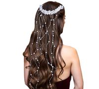 Beaded Wedding Hair Comb - Pearl Hair Accessories for Brides, Elegant Ornament for Ceremony, Prom and Party Reception