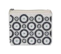 Beaded Zip Coin Purse with Compact Storage Space, Decorative Essentials Pouch for Outings, Dress-Up, and Daily Carry Beaded Pouch Zip Coin Holder Small Change Wallet Decorative Essentials Case Compact