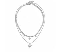 Beaded zircon star-shaped pendant necklace for collarbone, a unique and exclusive high-end accessory