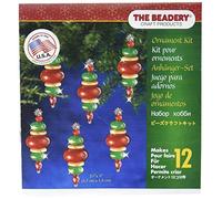 Beadery BOK-5941 Plastic Holiday Beaded Ornament Kit Victorian Baubles 2.25-inch x 0.75-inch Makes 12