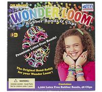 Beadery Wonder Loom Rubber Bands and Clips Refill Set, Multicolored, by The Yard