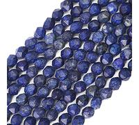 BEADIA Faceted Natural Lapis Lazuli Stone Round Beads 6mm 36cm/Strand for Jewelry Making