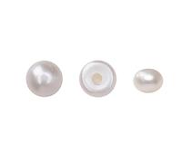BEADIA Natural Half Drilled Pearl Beads White 4-4.5mm 12pcs AAAA Freshwater Cultured Loose Gemstone Beads for DIY Stud Earring Jewelry Making