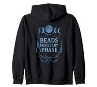 Beading - Beads For Every Phase Moons Jewelry Making Design Zip Hoodie