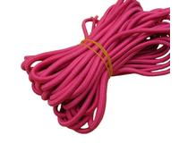 Beading Cords & Threads, 4mm Round Stretch 5/10 Meters High Elastic Rubber Band Rope for Headwear, Belt, Garment Sewing Accessories, 1 Pcs(Rose red,5 meters)