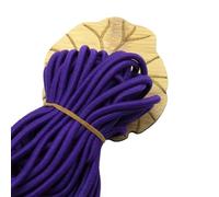 Beading Cords & Threads, 4mm Round Stretch 5/10 Meters High Elastic Rubber Band Rope for Headwear, Belt, Garment Sewing Accessories, 1 Pcs(Deep Purple,5 meters)