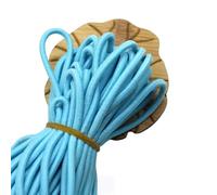 Beading Cords & Threads, 4mm Round Stretch 5/10 Meters High Elastic Rubber Band Rope for Headwear, Belt, Garment Sewing Accessories, 1 Pcs(Light Lake Blue,5 meters)