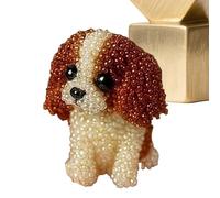 Beading Embroidery Kit for Beginners, 3D Animal Shape Dog Embroidery Set, Complete Accessories Crafts for Creative Decorative Activity Rainy Workshop Home