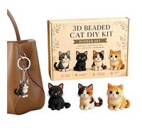 Beading Embroidery Kit for Beginners Cute Beginner-Friendly 3D Cat