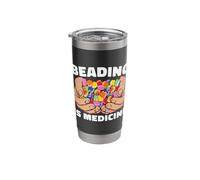 Beading is Medicine Loves Create Arts Jewelry Making Beading Stainless Steel Insulated Tumbler