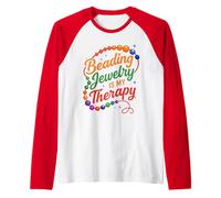 Beading Jewelry is My Therapy Fun Design for Bead Lovers Raglan Baseball Tee