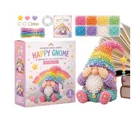 Beading Kits - 3D Gnome Making Materials, 200g ABS Bead Set Craft Supplies, 3D Funny Decor Jewelry Accessory, Cute Gnome Making Charms | DIY Art Project for Girls & Teens Adults Birthday Christmas