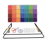 Beading Loom - Bead Loom Kit, 11.8 Inch Bracelet Maker Machine, Bead Loom Kit for Adults, Beading Loom for Seed Beads, Bracelet Making Kit for Adults(Suit 28 Bead String)