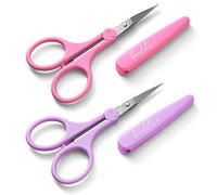 Beaditive High Precision Detail Scissors Set (2-Pc) Sharp, Fine Tips | Paper Cutting, Scrapbooking, Sewing, Crafting | Stainless Steel | Protective Cover (Pastel)