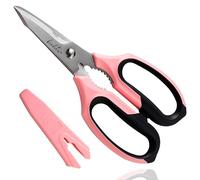 Beaditive Multi-Purpose 8" Kitchen Shears - Detachable, Serrated Blades, Japanese Stainless Steel - Ergonomic Handle, Protective Cover - Dishwasher Safe
