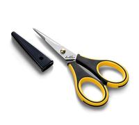 Beaditive Precision Craft Scissors - Stainless Steel Paper Crafting Scissors With Safety Cap - Ultra Sharp Blades & Non-Slip TPR Handles - Adult & Kid Scrapbooking Scissors For Home, Office, School