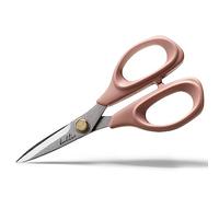 Beaditive Sewing Scissors - 6-Inch Stainless Steel Fabric Scissors - Professional Scissors with Serrated Blade for Cloth Cutting & Quilting - Comfortable Craft Tailor & Dressmaker Shears - Light Coral