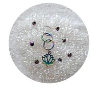 Beaditwearitloveit Rainbow Hematite Loc Sprinkles, 8/0 Dread Sprinkle Beads, Loc Jewelry (Silver Lotus Mix)