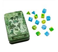 Beadle and Grimm's Druid Dice Set: Role-Playing Game Dice, Dodecahedron, Metal, Green, Blue