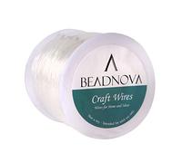 BEADNOVA 0.6mm Bracelet String Clear Craft Wire Stretch String Cord for Jewelry Making Beading Thread Elastic Thread Cord (100m)