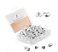 BEADNOVA 60pcs Silver Stainless Steel Butterfly Earring Backs