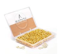 BEADNOVA 7mm Open Jump Rings for Jewelry Making Gold Jewelry Jump Rings for Keychains and Earrings (900Pcs)