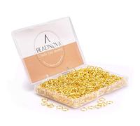 BEADNOVA 8mm Open Jump Rings Gold Jump Rings for Jewelry Making and Keychains (900Pcs)